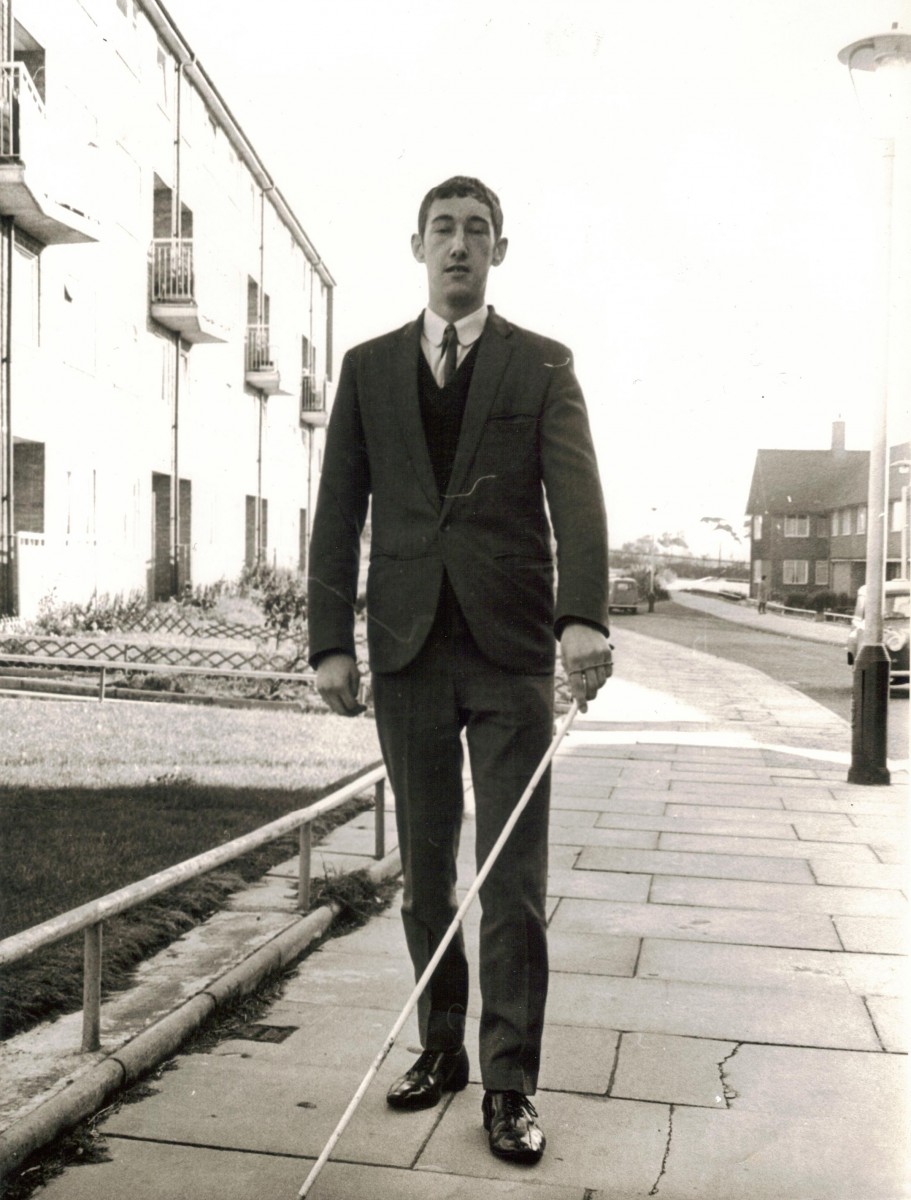 Walking in Erdington, John Flanner MBE at the age of 19.